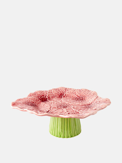 Bordallo Pinheiro Maria Flor Small earthenware cake stand at Collagerie