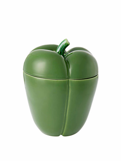 Bordallo Pinheiro Green pimento container at Collagerie