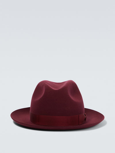 Borsalino Red wool fedora at Collagerie