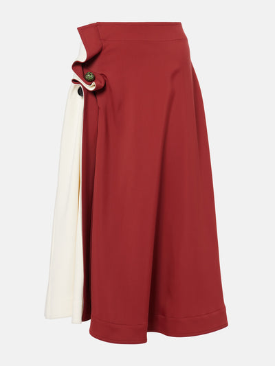 Bottega Veneta Intrecciato midi skirt at Collagerie