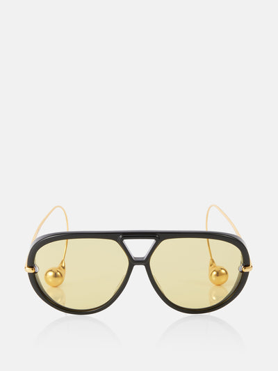 Bottega Veneta Drop aviator sunglasses at Collagerie