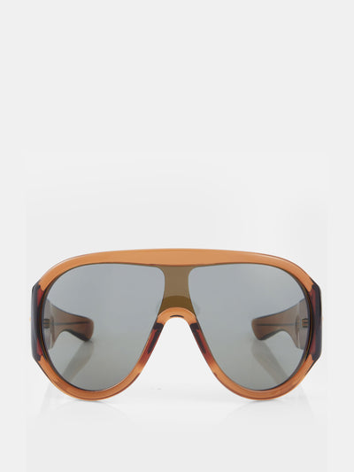 Bottega Veneta Scudo oversized sunglasses at Collagerie