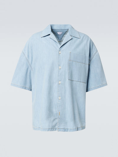 Bottega Veneta Denim bowling shirt at Collagerie