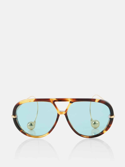 Bottega Veneta Drop aviator sunglasses at Collagerie