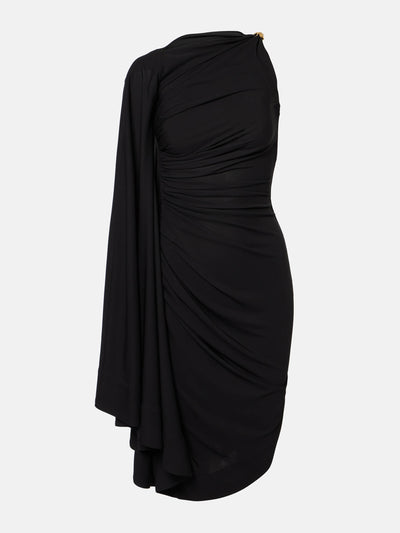 Bottega Veneta Embellished draped jersey midi dress at Collagerie