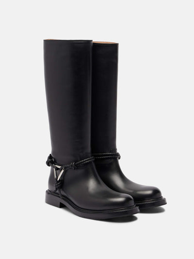 Bottega Veneta Leather knee-high boots at Collagerie