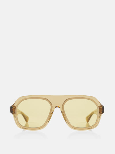 Bottega Veneta Yellow-rim aviator sunglasses at Collagerie