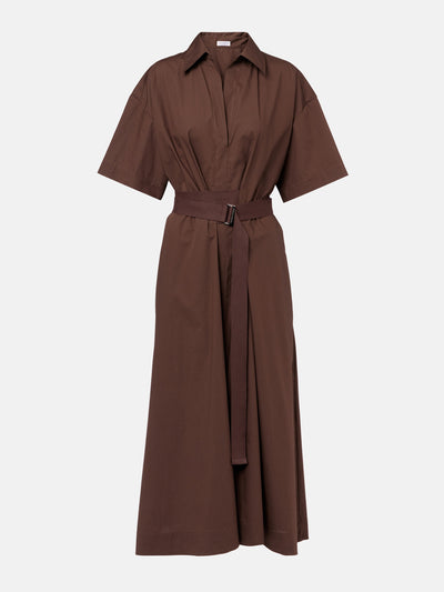 Brunello Cucinelli Belted cotton wrap dress at Collagerie