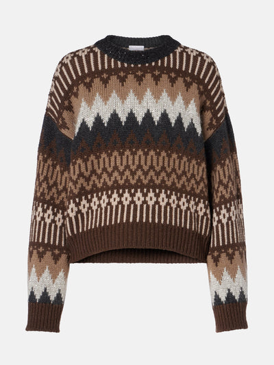 Brunello Cucinelli Cashmere jacquard sweater at Collagerie
