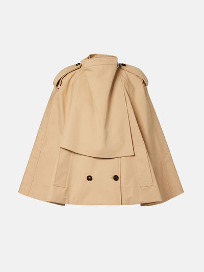 Burberry Double-breasted cotton cape at Collagerie