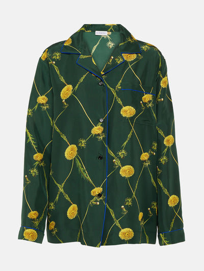 Burberry Floral silk poplin pyjama shirt at Collagerie