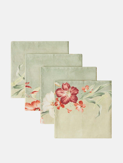 Cabana Ibiscus linen napkins (set of 4) at Collagerie
