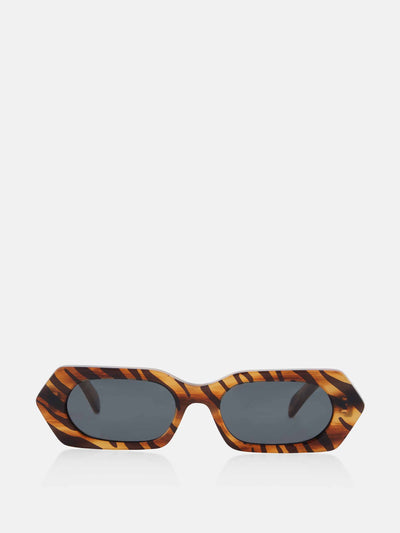 Celine Eyewear Tiger hexagonal acetate sunglasses at Collagerie