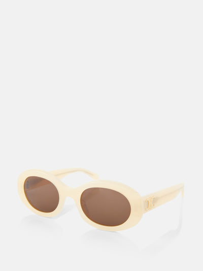 Celine Eyewear Triomphe 01 oval sunglasses at Collagerie