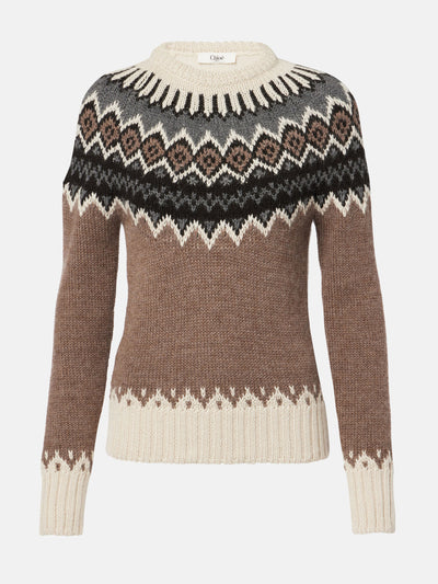 Chloé Fair Isle wool and cashmere sweater at Collagerie