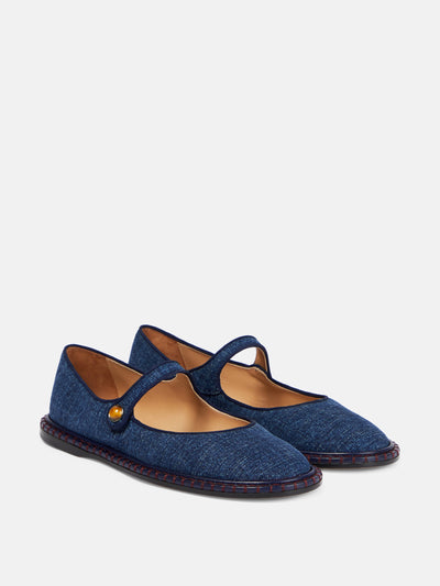 Chloé Rubie denim ballet flats at Collagerie