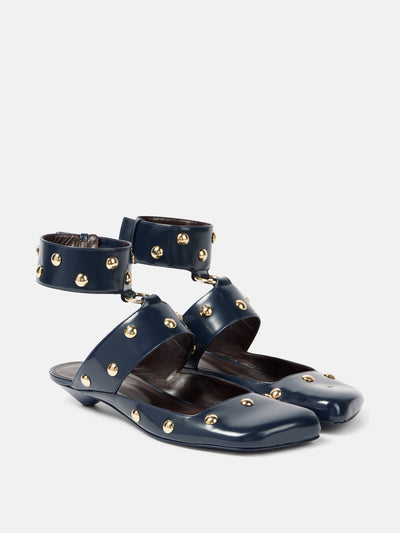 Chloé Jade studded leather sandals at Collagerie