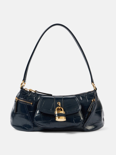 Chloé Le 99 Small croc-effect leather shoulder bag at Collagerie