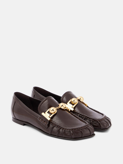 Chloé Miles embellished leather loafers at Collagerie