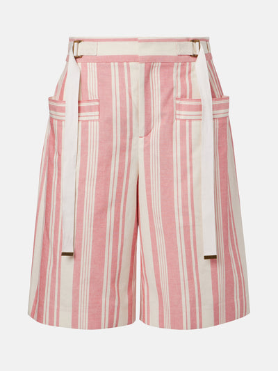 Chloé Striped cotton Bermuda shorts at Collagerie