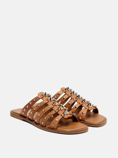 Christian Louboutin Charja spiked leather sandals at Collagerie