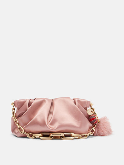 Christian Louboutin Eva Small crêpe satin clutch at Collagerie