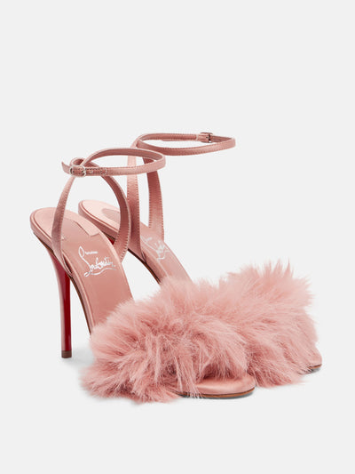 Christian Louboutin Patchoulina 100 crêpe satin sandals at Collagerie