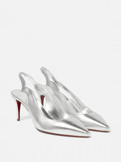 Christian Louboutin Leather slingback pumps at Collagerie