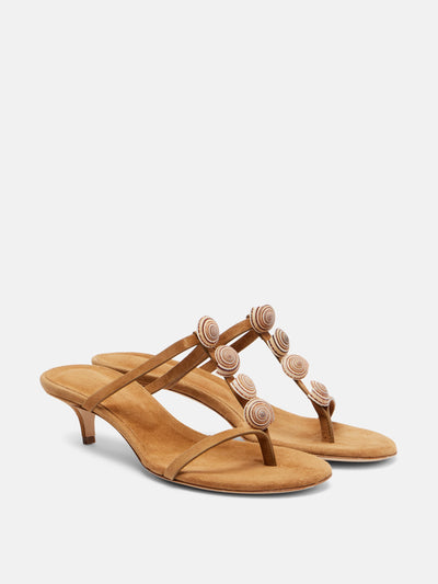 Christopher Esber Sundial Heel 40 thong sandals at Collagerie