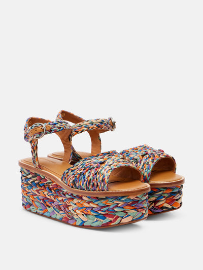 Clergerie Arty raffia platform sandals at Collagerie