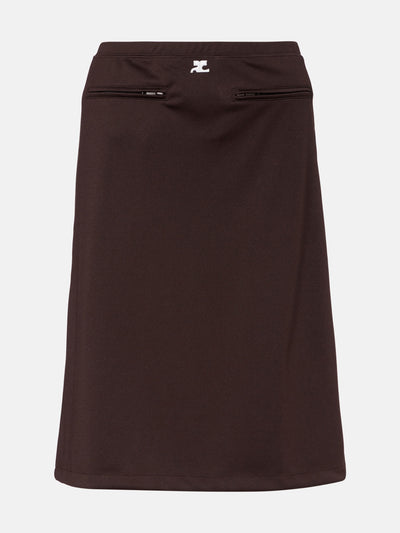 Courrèges Interlock Tracksuit midi skirt at Collagerie