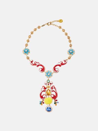 Dolce & Gabbana Taormina embellished pendant necklace at Collagerie