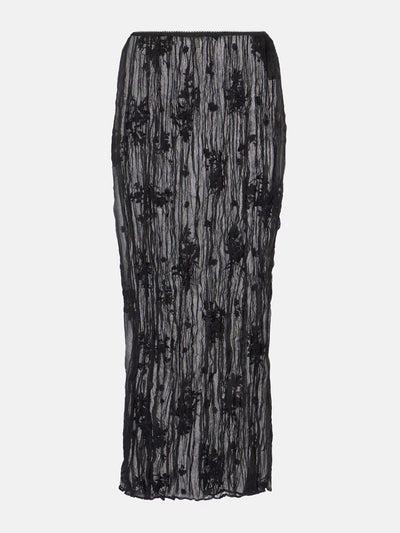 Dorothee Schumacher Crinkle Seduction sheer chiffon maxi skirt at Collagerie