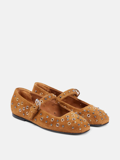 Dorothee Schumacher Wild Softness suede Mary Jane flats at Collagerie