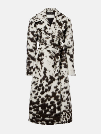 Dries Van Noten Cow-print wool and alpaca-blend coat at Collagerie