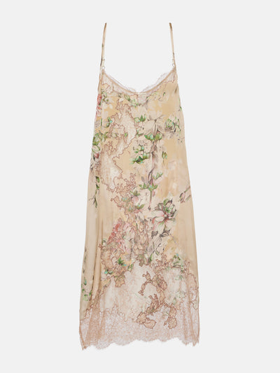 Dries Van Noten Denta floral silk stain slip dress at Collagerie