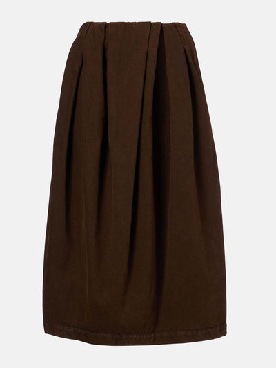Dries Van Noten Draped denim midi skirt at Collagerie