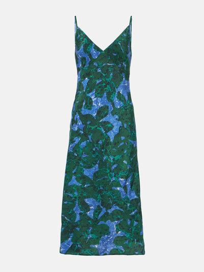 Dries Van Noten Printed silk slip dress at Collagerie