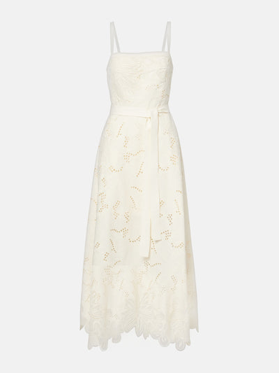 Elie Saab Embroidered broderie anglaise maxi dress at Collagerie