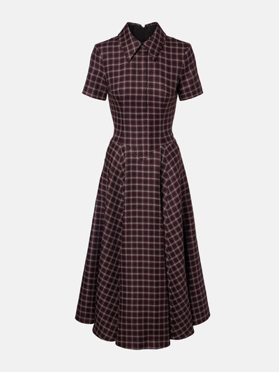 Emilia Wickstead Jody houndstooth wool-blend midi dress at Collagerie