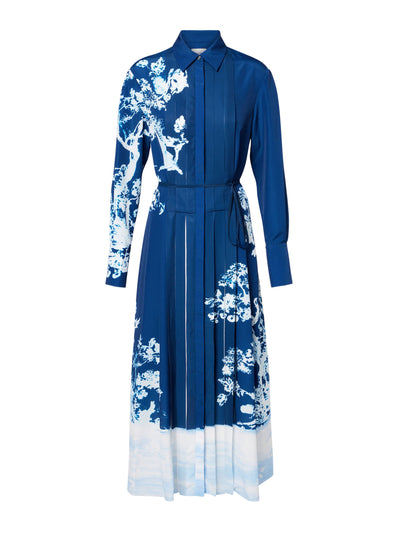 ERDEM Belted printed midi dress at Collagerie