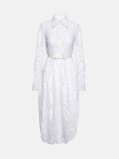 Erdem White lace shirt dress at Collagerie