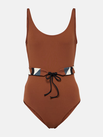 Eres Damier tie-detail swimsuit at Collagerie
