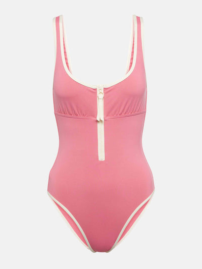 Eres Pink zip up swimsuit at Collagerie