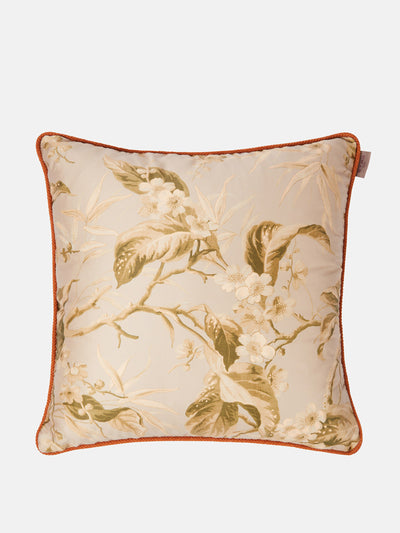 Etro Floral embroidered cotton satin cushion at Collagerie