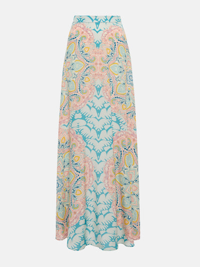Etro Printed silk maxi skirt at Collagerie