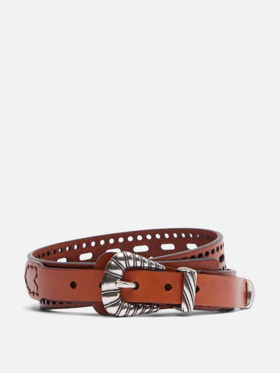Etro Western leather belt at Collagerie