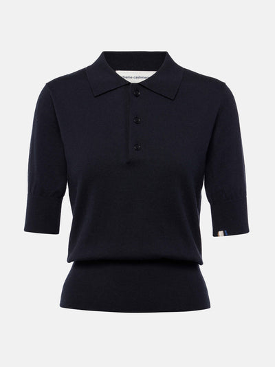 Extreme Cashmere N°351 Park cotton and cashmere polo shirt at Collagerie