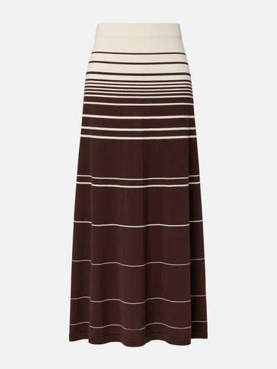Faithfull Accordion striped cotton-blend maxi skirt at Collagerie