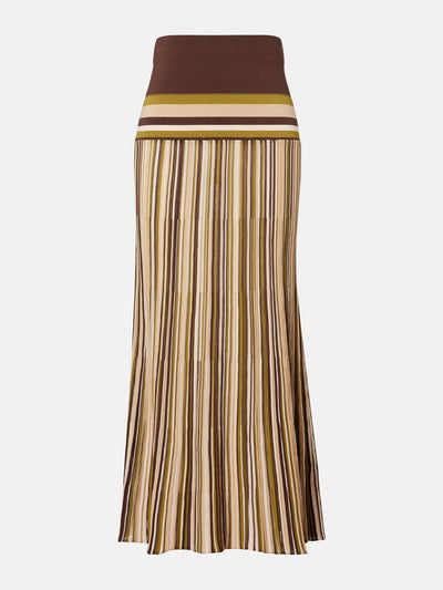 Faithfull Citara plissé cotton-blend maxi skirt at Collagerie